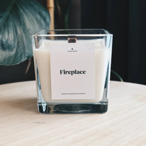Vonkajšia sviečka Fireplace s dreveným knôtom