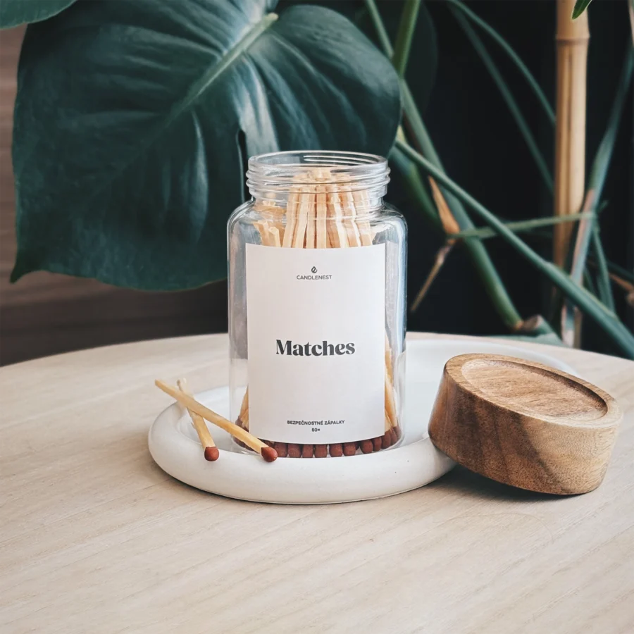 Zápalky v skle Matches v darčekovom balení