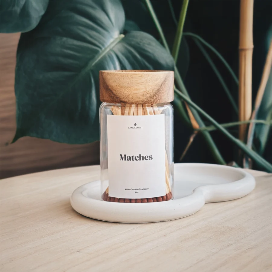 Zápalky v skle Matches v darčekovom balení